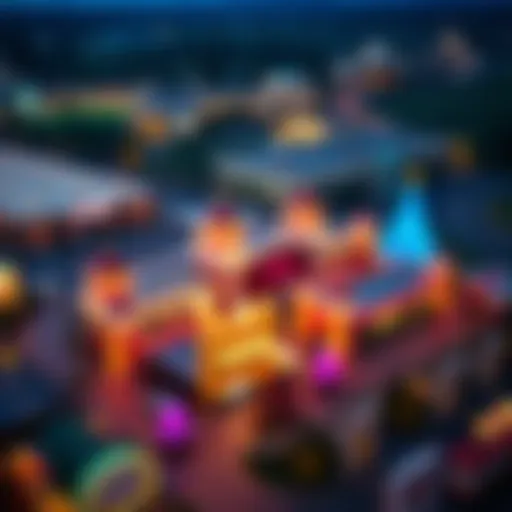 Vibrant Casino Landscape in Tennessee Aerial view of a prominent casino in Tennessee, showcasing its vibrant atmosphere and architectural design