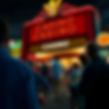 Community gathering in front of a casino, reflecting the local engagement and social impact of gaming establishments