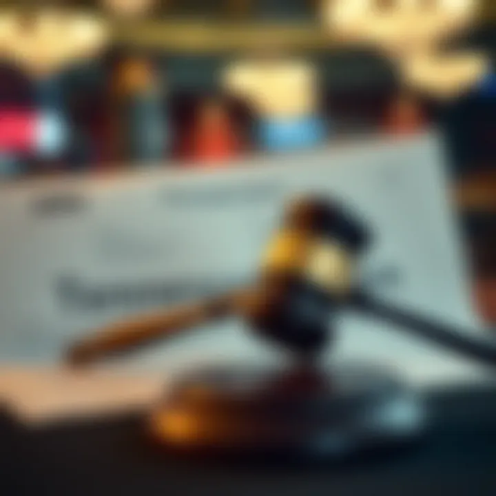 Regulatory documents and a gavel symbolizing the legal framework surrounding Tennessee's casino industry