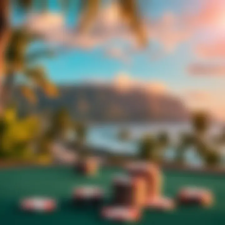 Scenic backdrop of Maui with a hint of casino culture