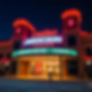 Illuminated Casino Entrance The exterior of Lawrenceburg Casino illuminated at night, representing the allure of sports betting