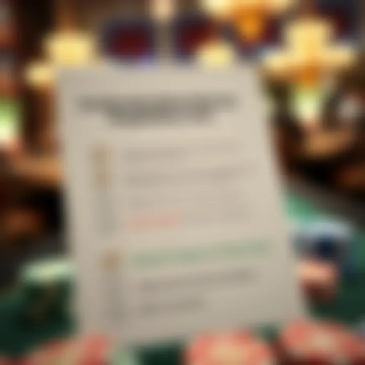 Understanding Bonus Eligibility and Wagering A visual representation of a checklist outlining eligibility and wagering requirements for bonuses.