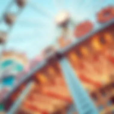 A close-up of the LINQ Big Wheel's architectural details and design