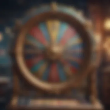 Historical representation of the Wheel of Fortune slot machine