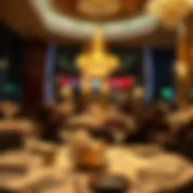 Elegant dining setup in a luxurious restaurant at night