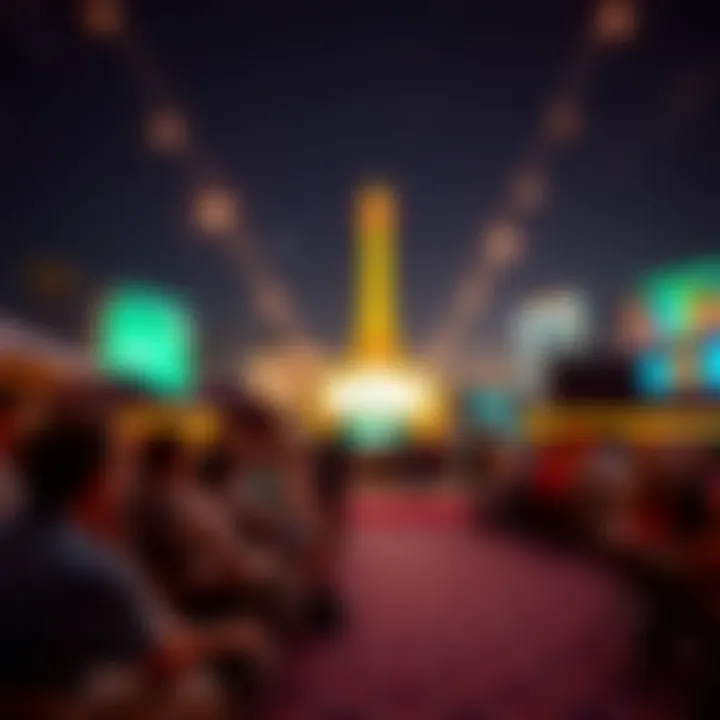 Exciting outdoor entertainment event under the stars