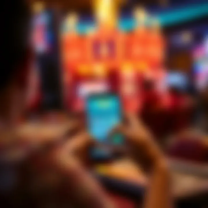 User Experience with FanDuel Casino Michigan User engaging with the FanDuel Casino Michigan app on a mobile device