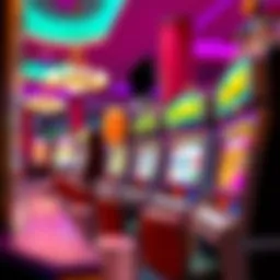 A captivating poker slot machine in a vibrant casino setting
