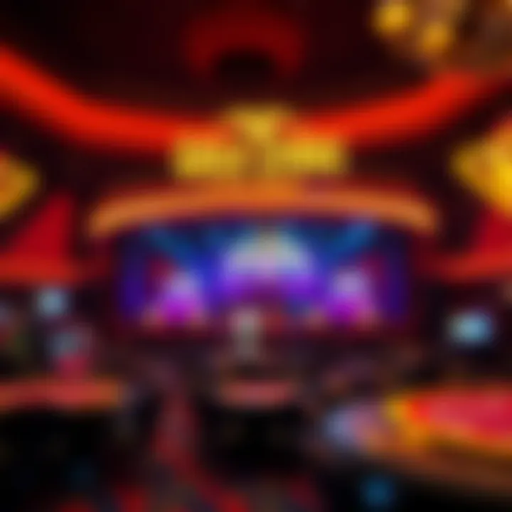 Entertainment Stage at Gold Strike Casino Entertainment stage at Gold Strike Casino with vibrant lighting