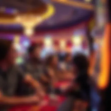 A group enjoying their time at the Golden Nugget gaming area