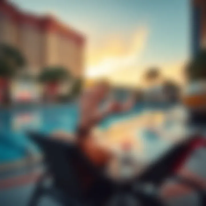 Scenic outdoor pool area at Grand Sierra Resort