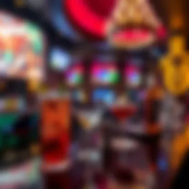 Dynamic Beverage Offerings Vibrant bar area showcasing mixology