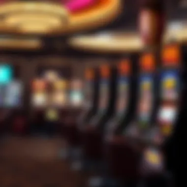 A serene casino ambiance highlighting a selection of appealing slot machines