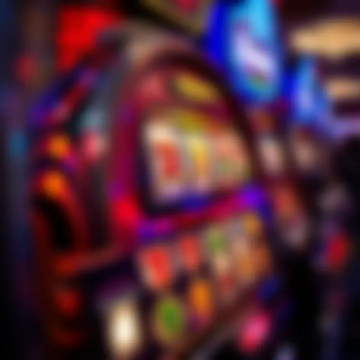 Close-up of a classic slot machine with enticing symbols