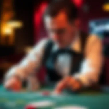 The Psychology of Decision-Making in Blackjack Player making a calculated decision in blackjack