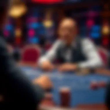 Player making a strategic decision at the blackjack table