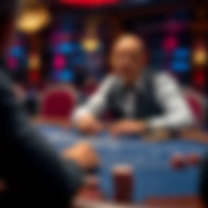 Player making a strategic decision at the blackjack table