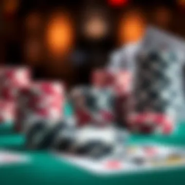 Poker Chips and Cards Close-up of poker chips and cards on a table