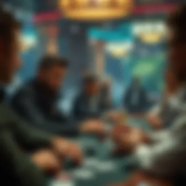 Engaged Poker Players A group of players engaged in a poker game