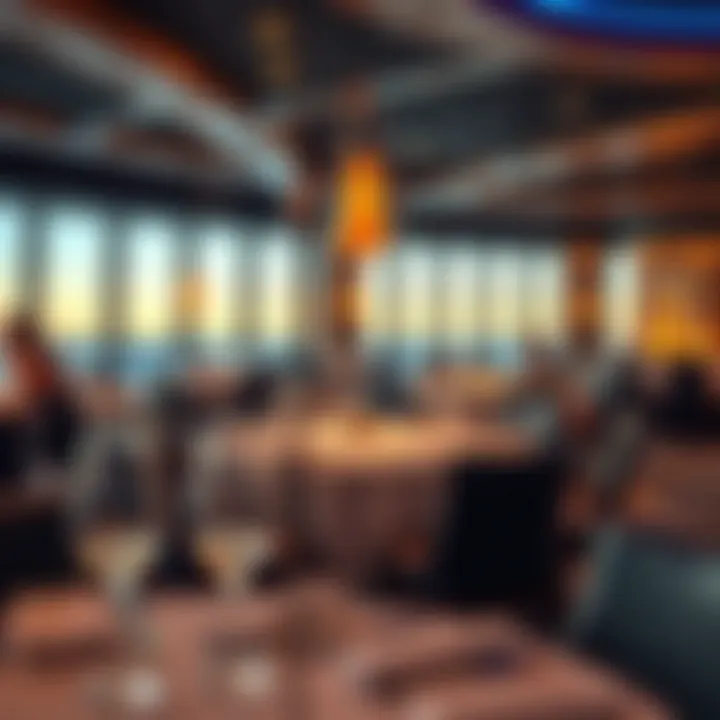 Elegant dining setting within an ocean resort casino