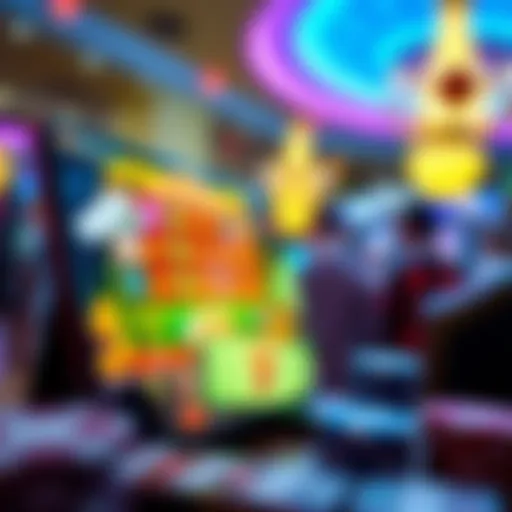 Colorful mobile casino game interface