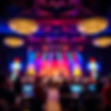 Entertainment stage with vibrant performances