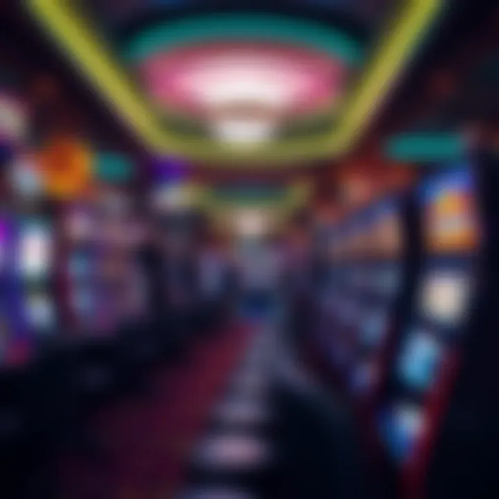 Exciting gaming area filled with slot machines