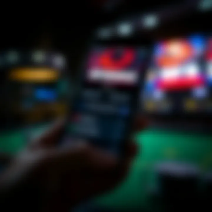 An overview of MyBookie app interface on an iPhone