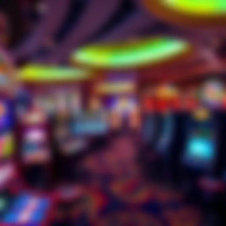 Interior gaming floor featuring slot machines and table games