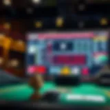 A digital representation of a poker platform interface