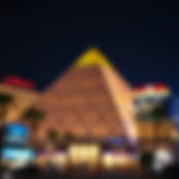 Exterior view of the Pyramid of Las Vegas showcasing its distinct structure
