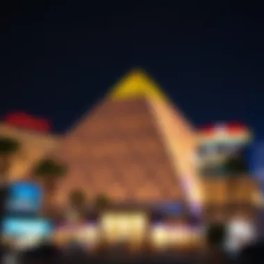 Exterior view of the Pyramid of Las Vegas showcasing its distinct structure