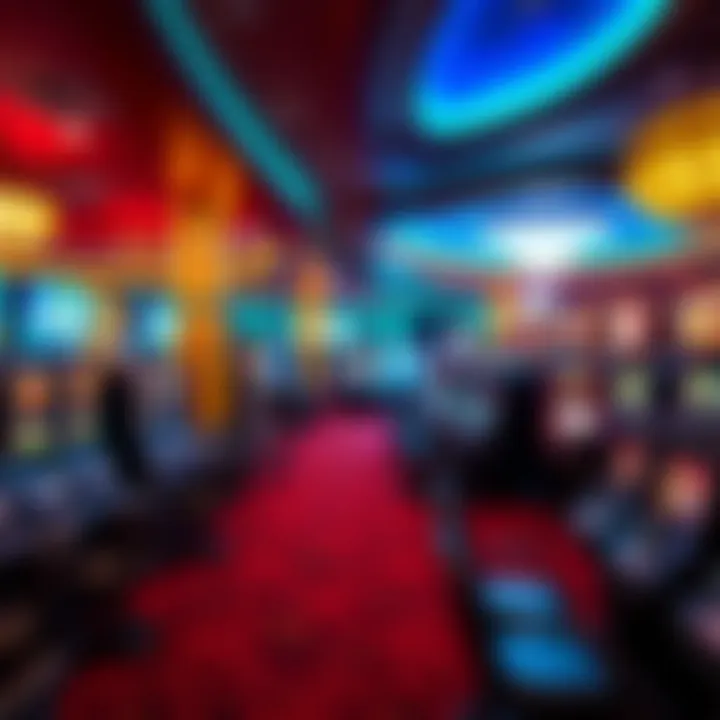 Luxurious interior of the Rio's gaming area filled with slot machines and tables