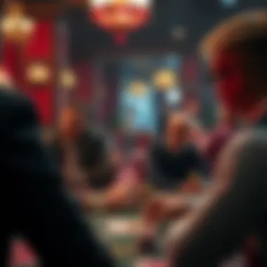 A player contemplating their next move in a rummy game