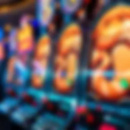 Intricate designs of slot machine reels showcasing various themes