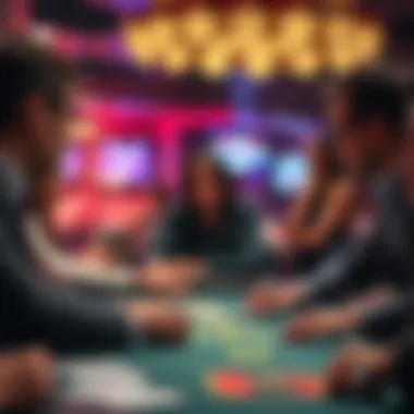 High-stakes poker table with players engaged