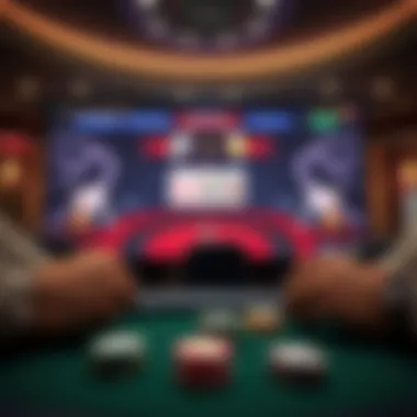 User interface of a popular poker client