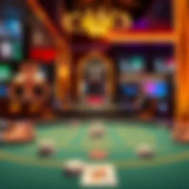 Virtual poker table showcasing Texas Hold'em gameplay