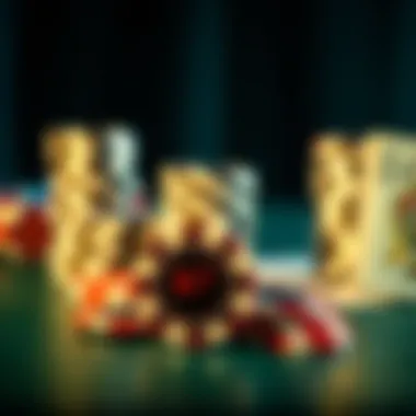 A close-up of poker chips and cards reflecting the cultural significance of poker in Kentucky