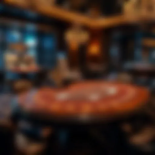 A beautifully crafted casino card table showcasing intricate designs