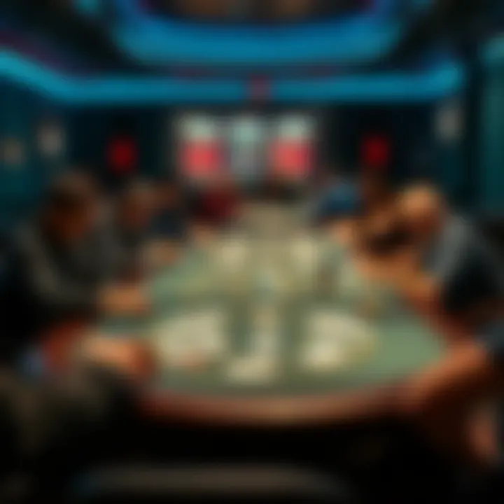 Different types of card games played at tables