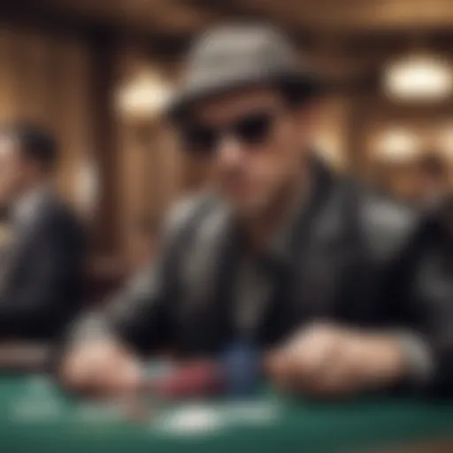 Conceptual representation of pokerface in a gambling context