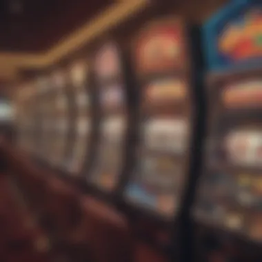 Diverse slot machine types in a modern casino setting