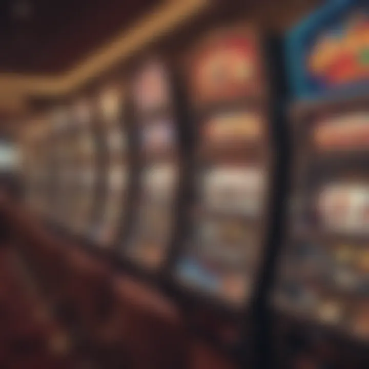 Diverse slot machine types in a modern casino setting