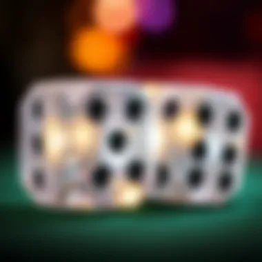 Close-up of a pair of dice showcasing their unique designs