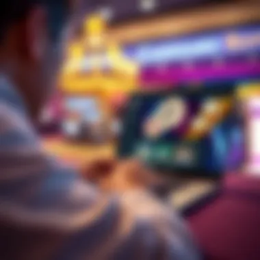 Navigating Caesars Rewards Online A user exploring the Caesars Rewards website on a laptop