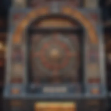 Unique Gameplay Features of the Valhalla Slot Machine Close-up view of the Valhalla slot machine's unique gameplay features