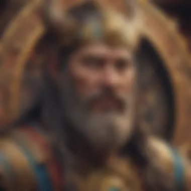 Vibrant Norse Mythology Theme in Valhalla Slot Machine Illustration of the Valhalla slot machine showcasing vibrant Norse mythology graphics