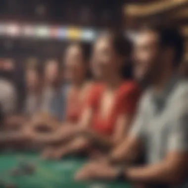 A group of fans enthusiastically watching a sports event while placing bets