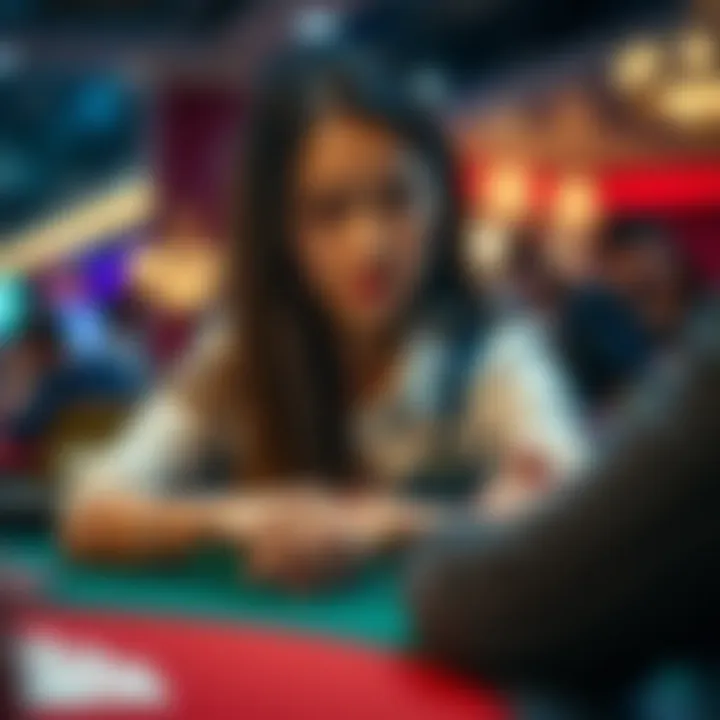 Concentration of a Skilled Player A female poker player focused at the table